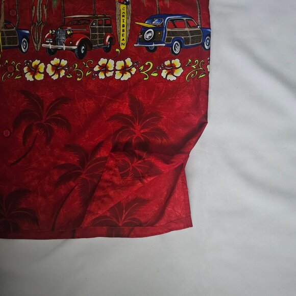 Rima Beach World Hawaiian Tropical Beach Caribbean Short Sleeve Shirt Men's XL - Picture 4 of 8